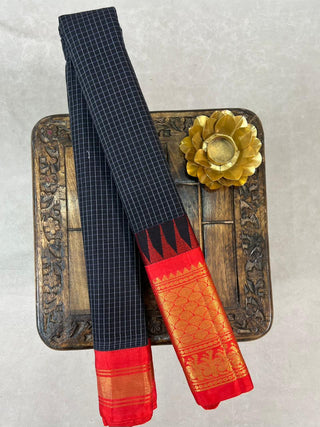 GADWAL PURE COTTON CHECKS HANDLOOM SAREE