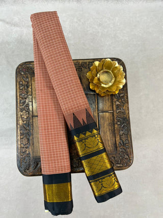 GADWAL PURE COTTON CHECKS HANDLOOM SAREE