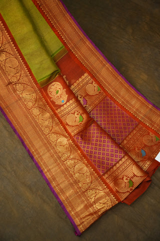 GADWAL PURE SILK BROCADE HANDLOOM SAREE