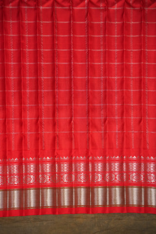 GADWAL PURE SILK CHECKS HANDLOOM SAREE
