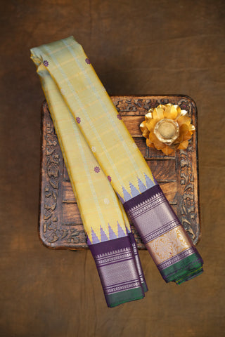 GADWAL PURE SILK CHECKS HANDLOOM SAREE