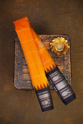 GADWAL PURE SILK CHECKS HANDLOOM SAREE