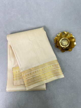 GADWAL DHOTI PURE SILK HANDLOOM 2PC SET