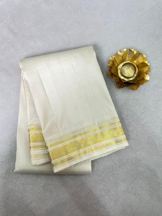 GADWAL DHOTI PURE SILK HANDLOOM 2PC SET