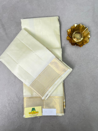 GADWAL DHOTI PURE SILK HANDLOOM 3PC SET