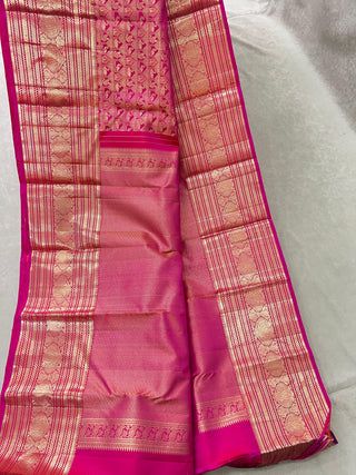 KANCHIPURAM PURE SILK BROCADE HANDLOOM SAREE