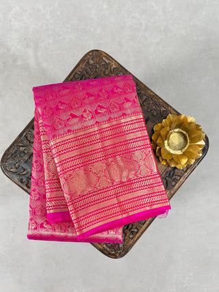 KANCHIPURAM PURE SILK BROCADE HANDLOOM SAREE