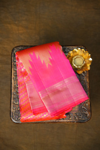 KANCHIPURAM PURE SILK BROCADE HANDLOOM SAREE
