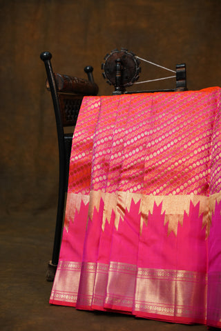 KANCHIPURAM PURE SILK BROCADE HANDLOOM SAREE