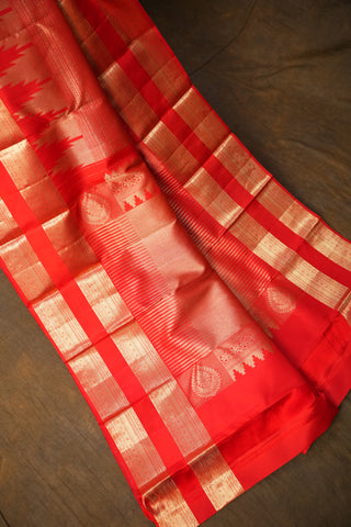KANCHIPURAM PURE SILK BROCADE HANDLOOM SAREE