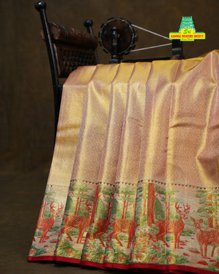 KANCHIPURAM PURE SILK BRIDAL HANDLOOM SAREE