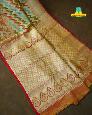 KANCHIPURAM PURE SILK TISSUE HANDLOOM SAREE