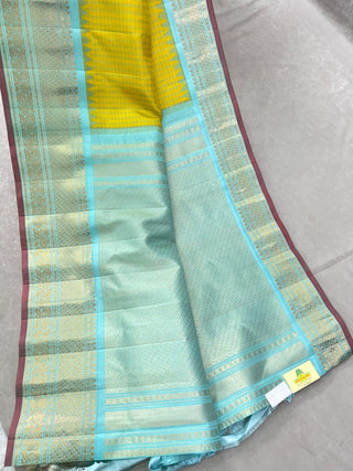 GADWAL PURE SILK CHECKS HANDLOOM SAREE