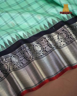 GADWAL PURE SILK CHECKS HANDLOOM SAREE