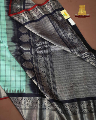 GADWAL PURE SILK CHECKS HANDLOOM SAREE