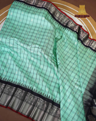 GADWAL PURE SILK CHECKS HANDLOOM SAREE