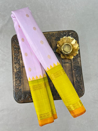 GADWAL PURE SILK GAP BORDER HANDLOOM SAREE