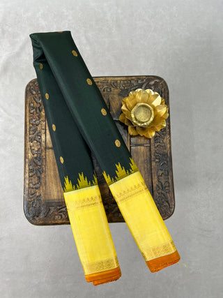 GADWAL PURE SILK GAP BORDER HANDLOOM SAREE