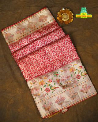 KANCHIPURAM PURE SILK PAITHANI TISSUE BORDER HANDLOOM SAREE