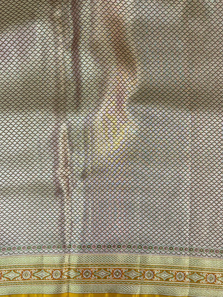 KANCHIPURAM PURE SILK TISSUE DESIGNER HANDLOOM SAREE