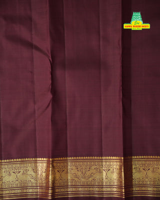 KANCHIPURAM KUTTU BORDER PURE SILK HANDLOOM SAREE