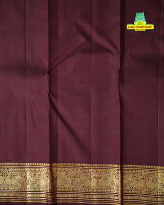 KANCHIPURAM KUTTU BORDER PURE SILK HANDLOOM SAREE