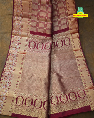 KANCHIPURAM PURE SILK BROCADE HANDLOOM SAREE