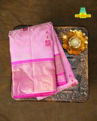 KANCHIPURAM PURE SILK BROCADE HANDLOOM SAREE