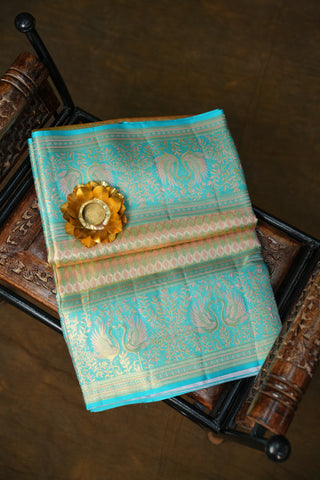 KANCHIPURAM PURE SILK TISSUE BROCADE SAREE