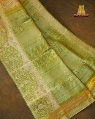 KANCHIPURAM PURE SILK TISSUE BROCADE SAREE