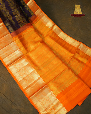 KANCHIPURAM PURE SILK BROCADE HANDLOOM SAREE