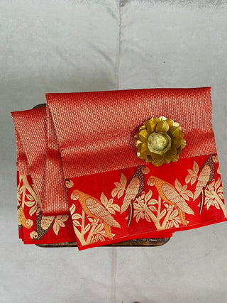 KANCHIPURAM BROCADE PURE SILK HANDLOOM SAREE