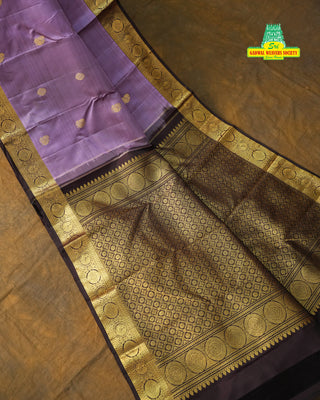KANCHIPURAM PURE SILK SMALL BORDER HANDLOOM SAREE