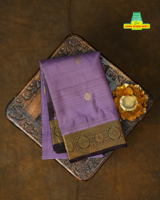 KANCHIPURAM PURE SILK SMALL BORDER HANDLOOM SAREE