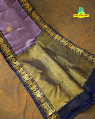 KANCHIPURAM PURE SILK SMALL BORDER HANDLOOM SAREE