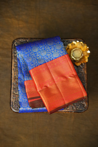 KANCHIPURAM PURE SILK BROCADE HANDLOOM SAREE