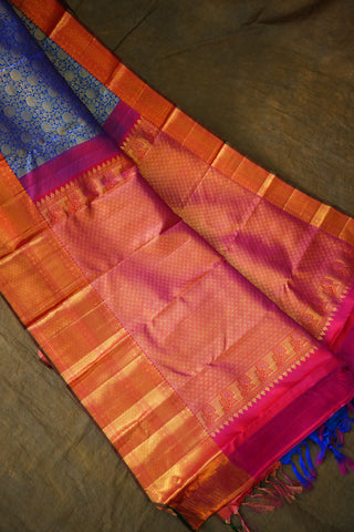 KANCHIPURAM PURE SILK BROCADE HANDLOOM SAREE