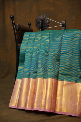 KANCHIPURAM PURE SILK BROCADE HANDLOOM SAREE