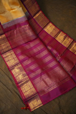 KANCHIPURAM PURE SILK KUTTU BORDER SAREE
