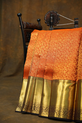 KANCHIPURAM PURE SILK BROCADE HANDLOOM SAREE