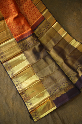 KANCHIPURAM PURE SILK BROCADE HANDLOOM SAREE
