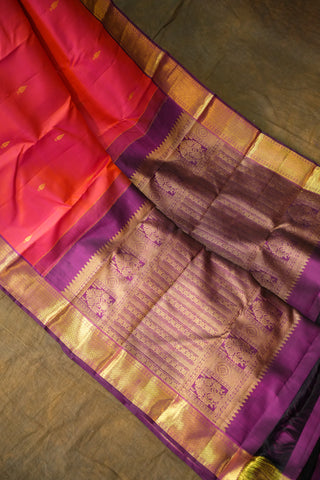 KANCHIPURAM PURE SILK SMALL BORDER SAREE