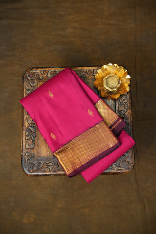 KANCHIPURAM PURE SILK SMALL BORDER SAREE