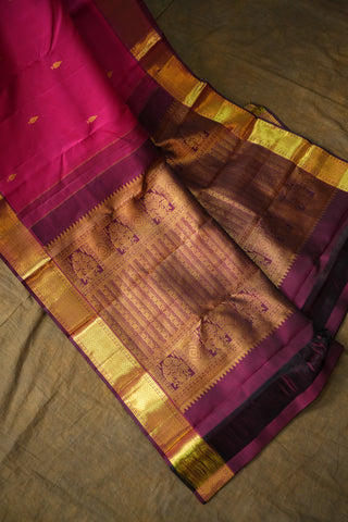 KANCHIPURAM PURE SILK SMALL BORDER SAREE