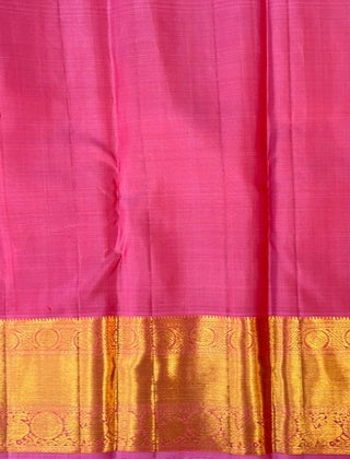 KANCHIPURAM PURE SILK CHECKS HANDLOOM SAREE