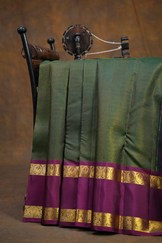KANCHIPURAM PURE SILK CHECKS HANDLOOM SAREE