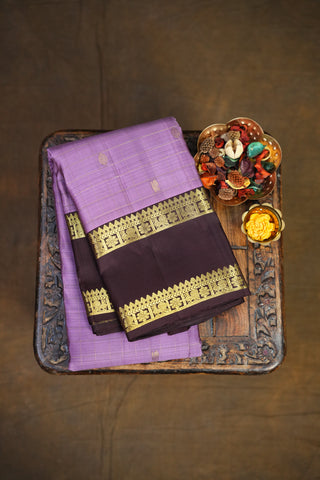 KANCHIPURAM PURE SILK CHECKS HANDLOOM SAREE