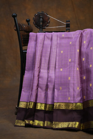KANCHIPURAM PURE SILK CHECKS HANDLOOM SAREE
