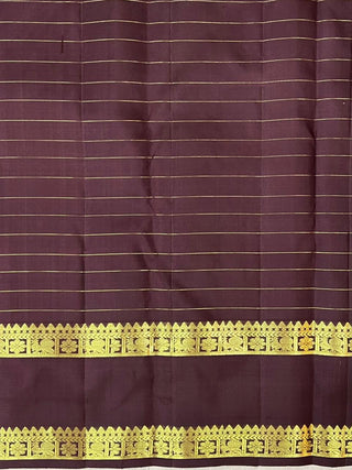 KANCHIPURAM PURE SILK CHECKS HANDLOOM SAREE