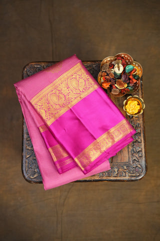KANCHIPURAM PURE SILK GAP BORDER SAREE